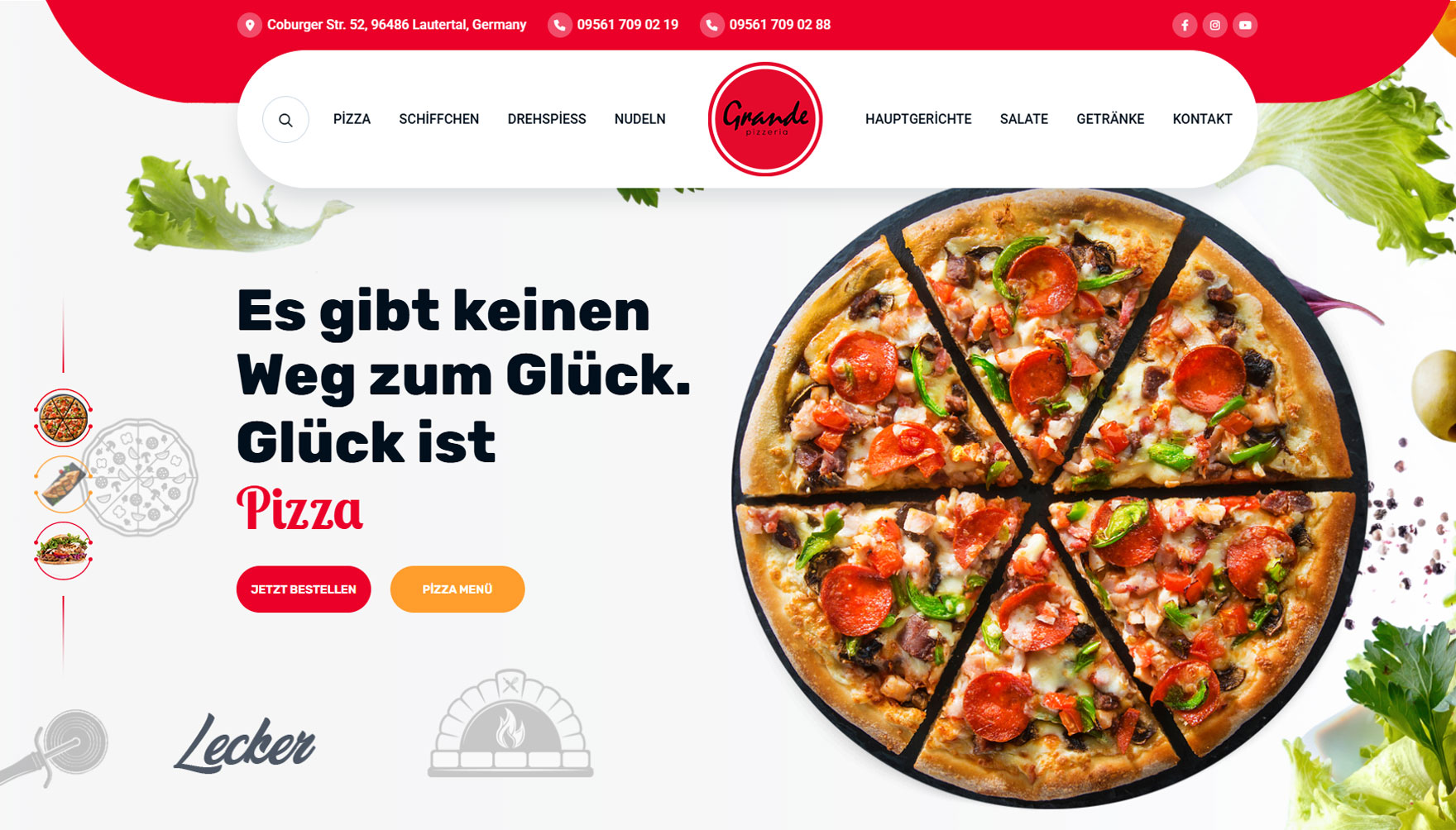 Grande-Pizzeria-Web-Site-Ekran-Görünütüsü