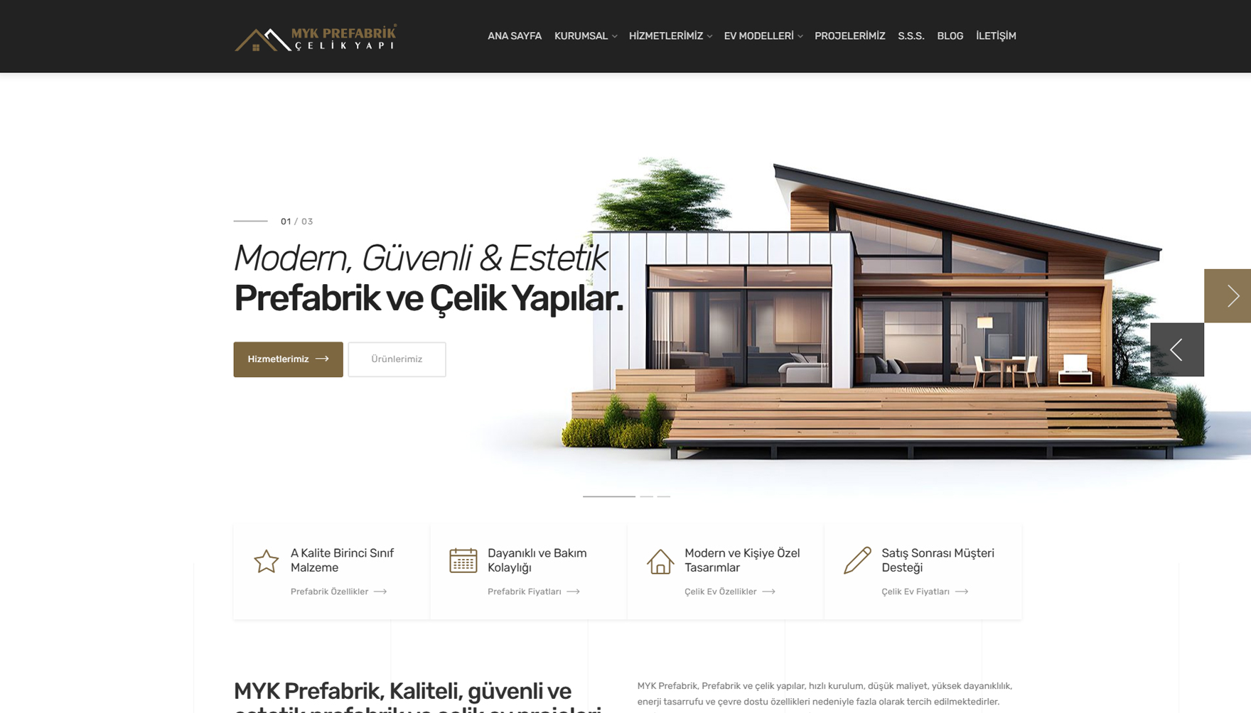 Myk-Prefabrik-Web-Site-Ekran-Görünütüsü
